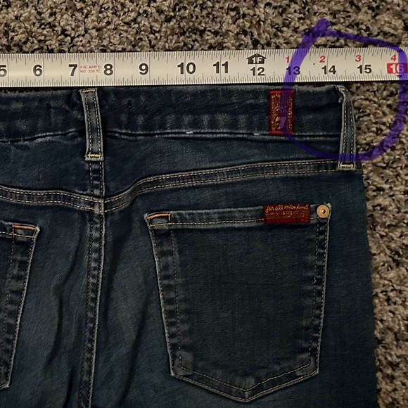 7 for all Mankind B(AIR) Authentic The Ankle Skinny Denim Jeans Size 28 - Picture 11 of 12